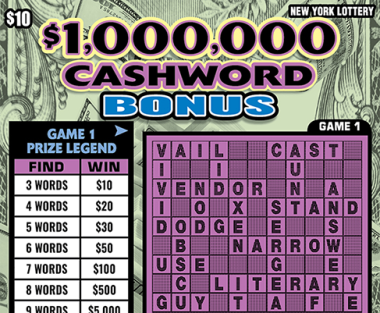 $1,000,000 CASHWORD BONUS